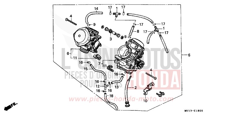 VERGASER (KOMPL.) von Africa Twin 750 FROLIDA BLUE (PB182G) von 1991